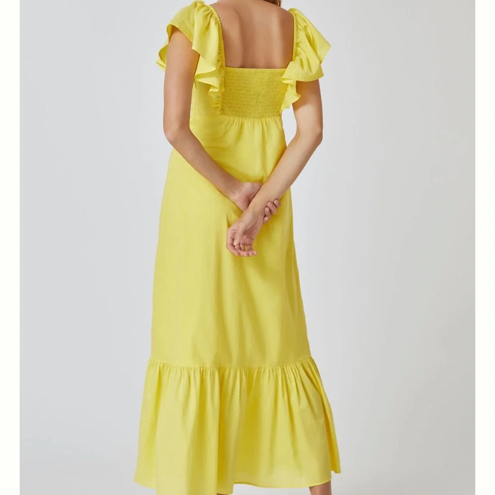 Anthropologie x Farm Rio ruffle Midi dress 👗 - Picture 3 of 4